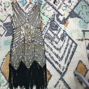 Elegant Sequin Fringe Dress